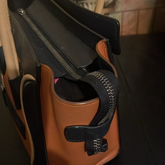 Celine Tricolor Micro Luggage Calfskin Leather Tote. - Picture 2 of 9